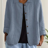 KENDRA – CASUAL BLOUSE-JAS MET KNOOPSLUITING