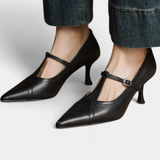 Emma Elegante T-Bar-hakken met gladde afwerking