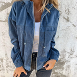 Annemijn™ | Corduroy capuchonjack met rits