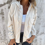 Annemijn™ | Corduroy capuchonjack met rits