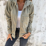 Annemijn™ | Corduroy capuchonjack met rits