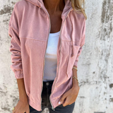 Annemijn™ | Corduroy capuchonjack met rits
