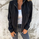 Annemijn™ | Corduroy capuchonjack met rits