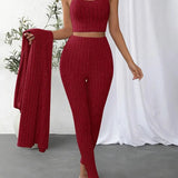 Solène - Chic Geribbelde Set