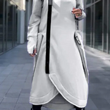 LILIANE – MODERNE LANGE COAT MET CAPUCHON