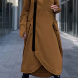 LILIANE – MODERNE LANGE COAT MET CAPUCHON