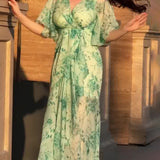 VIVIANA – BLOEIENDE ELEGANTIE WIKKEL MAXI JURK