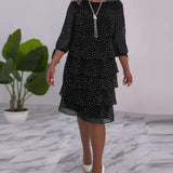CLARA – ELEGANTE GEDEKTE POLKADOT-JURK