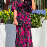VIVIANA – BLOEIENDE ELEGANTIE WIKKEL MAXI JURK