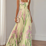 LILA – ELEGANTE BLOEMEN MAXIJURK
