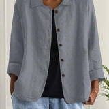 KENDRA – CASUAL BLOUSE-JAS MET KNOOPSLUITING