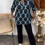 Noor – Blouse met Grafische Print