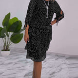 CLARA – ELEGANTE GEDEKTE POLKADOT-JURK