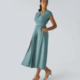 Aimee™ | Maxi jurk met geplooide taille