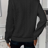 Amalie | Dames zip-up kabelgebreide trui