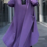 LILIANE – MODERNE LANGE COAT MET CAPUCHON