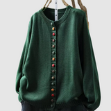 Clarisse | Gebreid vest met gekleurde knopen