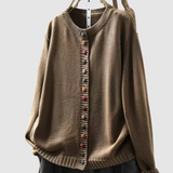 Clarisse | Gebreid vest met gekleurde knopen
