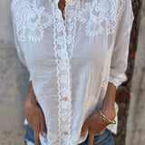 IAREL - CHIQUE KANTEN GEBORDUURDE BLOUSE