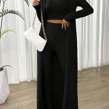 Solène - Chic Geribbelde Set