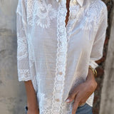 IAREL - CHIQUE KANTEN GEBORDUURDE BLOUSE