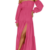 KENDRA – ROMANTISCHE OFF-SHOULDER MAXI JURK