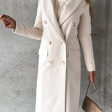 MONIQUE – ELEGANTE DUBBELKNOOPS LANGE MANTEL
