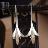 Oorbellen met Bloemen in Zilver