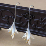 Oorbellen met Bloemen in Zilver