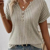 ROSINA I GEBREIDE BLOUSE MET V-HALS