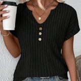 ROSINA I GEBREIDE BLOUSE MET V-HALS