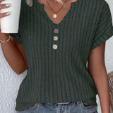 ROSINA I GEBREIDE BLOUSE MET V-HALS