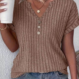 ROSINA I GEBREIDE BLOUSE MET V-HALS