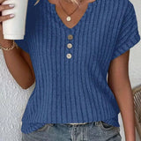 ROSINA I GEBREIDE BLOUSE MET V-HALS