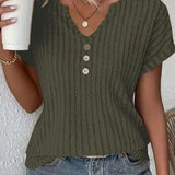 ROSINA I GEBREIDE BLOUSE MET V-HALS