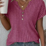 ROSINA I GEBREIDE BLOUSE MET V-HALS