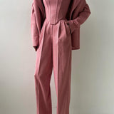Roos™ | Driedelige set met dubbelrijige blazer