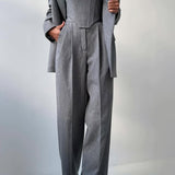 Roos™ | Driedelige set met dubbelrijige blazer
