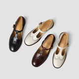 NICOLE – VINTAGE T-STRAP LEDEREN SCHOENEN