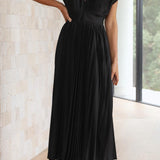 CHARLENE - ELEGANTE GEPLOOIDE MAXI-JURK