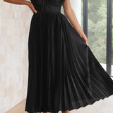 CHARLENE - ELEGANTE GEPLOOIDE MAXI-JURK