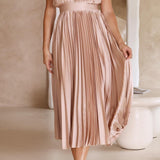 CHARLENE - ELEGANTE GEPLOOIDE MAXI-JURK