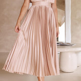 CHARLENE - ELEGANTE GEPLOOIDE MAXI-JURK