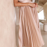 CHARLENE - ELEGANTE GEPLOOIDE MAXI-JURK