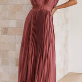 CHARLENE - ELEGANTE GEPLOOIDE MAXI-JURK