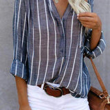 AGATHE I ELEGANTE GESTREEPTE BLOUSE
