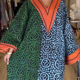 IMANI – AFRIKAANSE PRINT V-HALS KAFTAN MAXI JURK