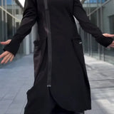 LILIANE – MODERNE LANGE COAT MET CAPUCHON