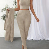 Solène - Chic Geribbelde Set