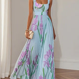 LILA – ELEGANTE BLOEMEN MAXIJURK
